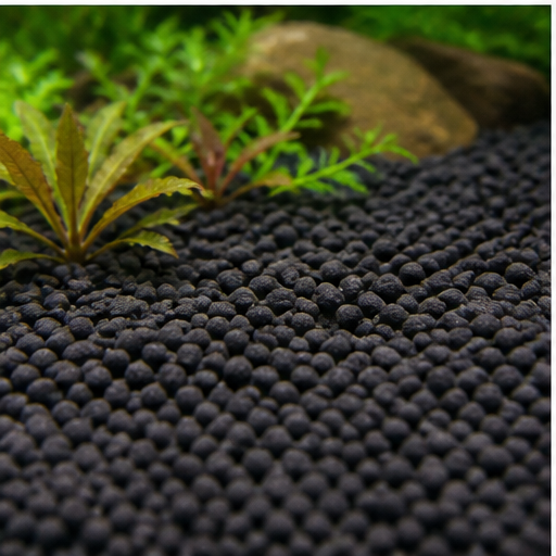 Granulés de sol technique sombre pour aquarium planté