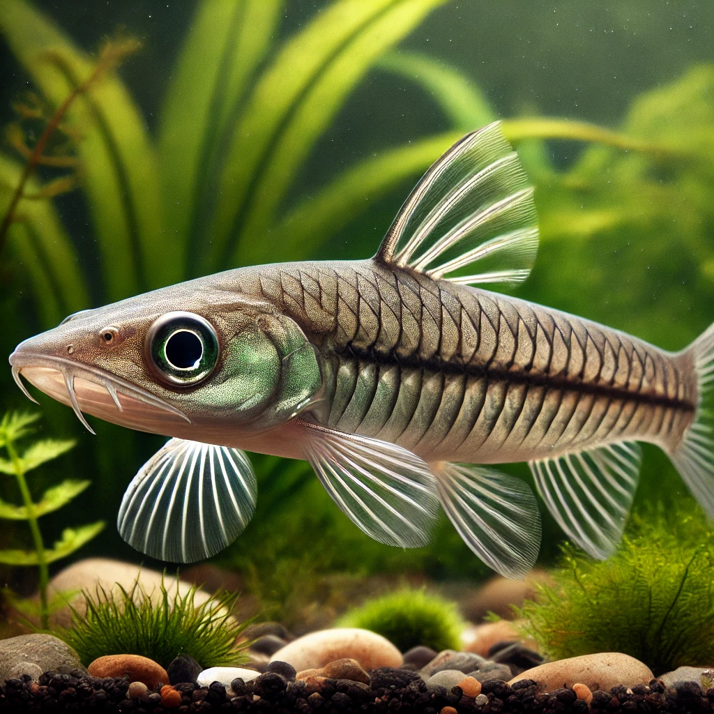 Dermogenys pusillus Sumatra yarı que