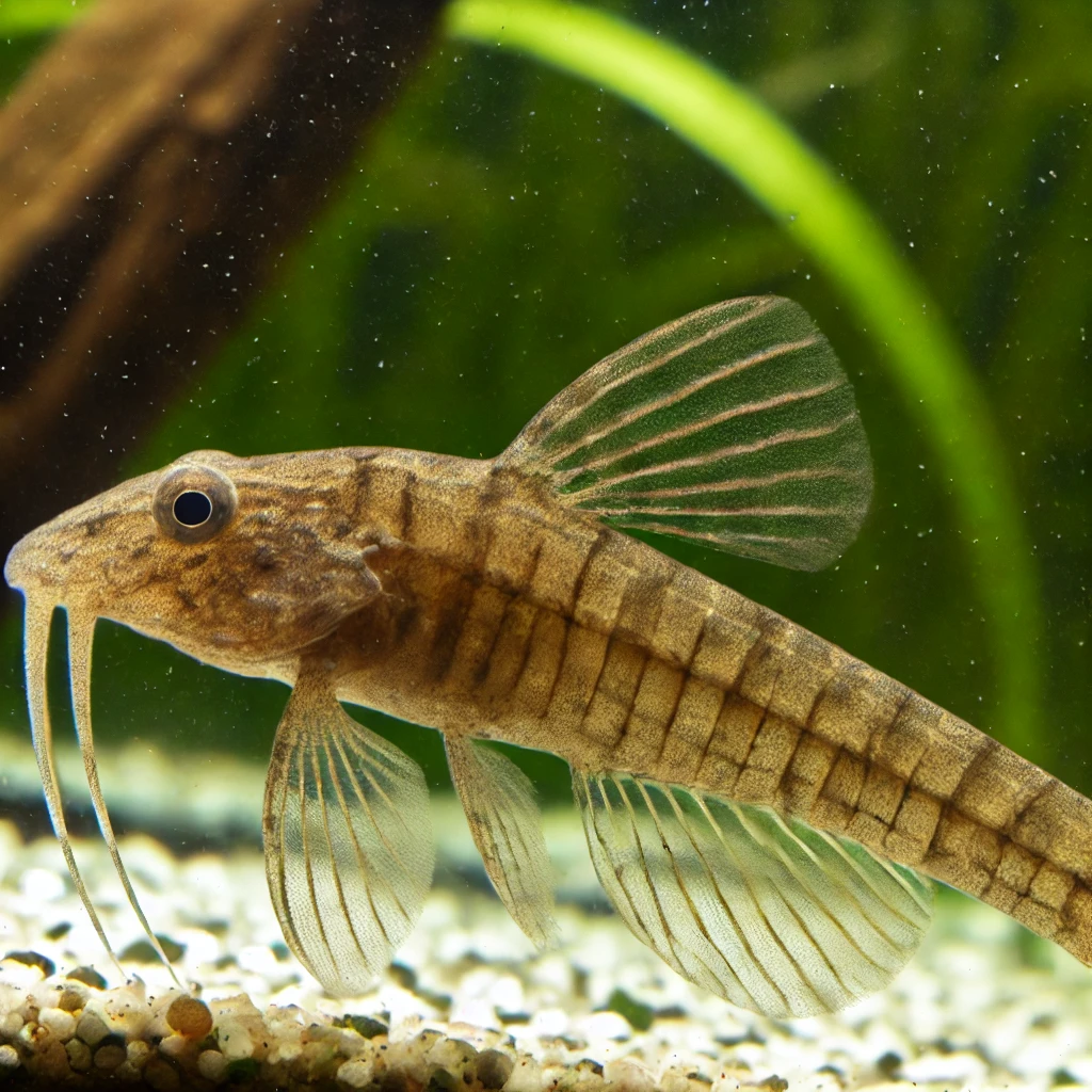 Farlowella acus Ortak iğne yayın balığı