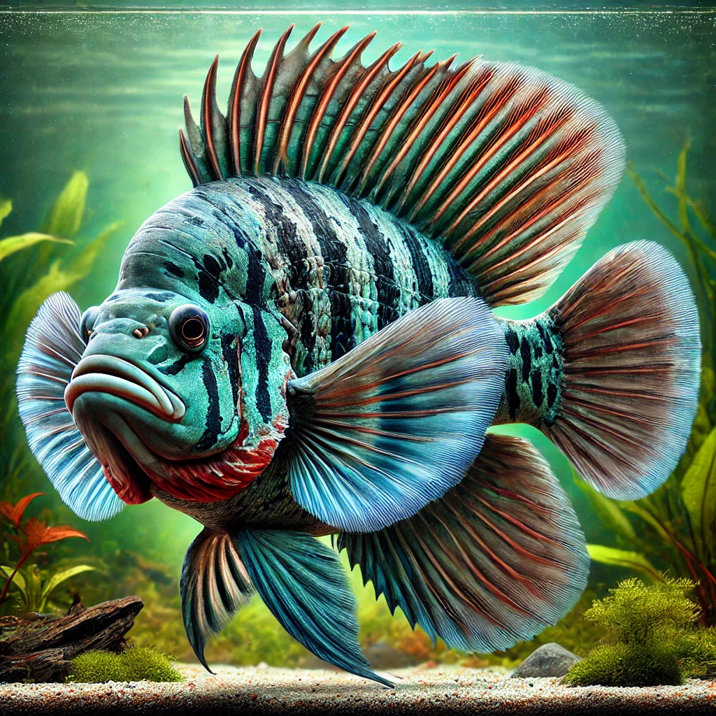 Geophagus daemon Jeofagus arka planı