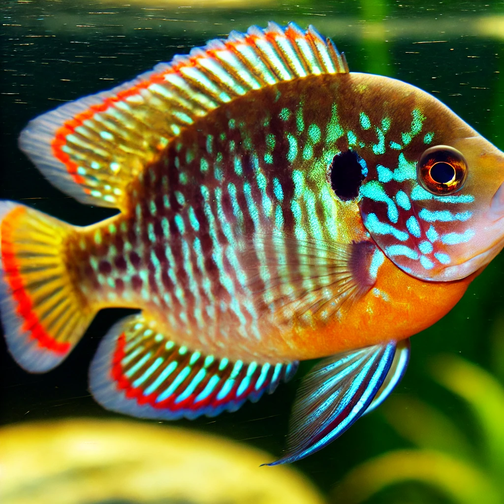 Lepomis gibbosus Güneş direği veya gö...