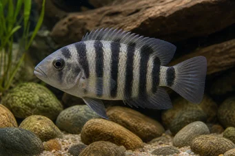 Archocentrus nigrofasciatus Çiklid-bagnard