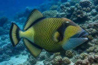 Balistoides viridescens (Sarı kafalı ballist.)