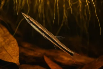 Nannostomus eques (Tübüler ağız -to -mouth kalem)