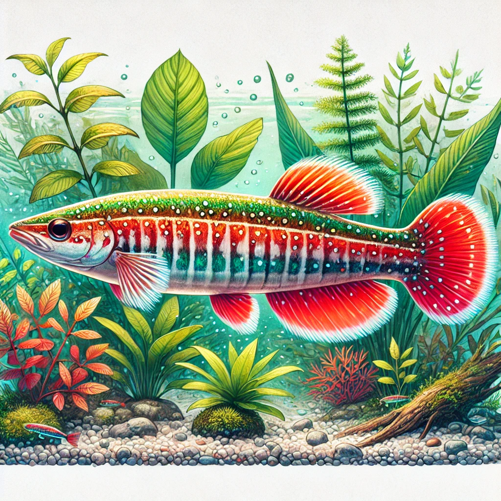 Nannostomus beckfordi ar... Altın kalem balığı