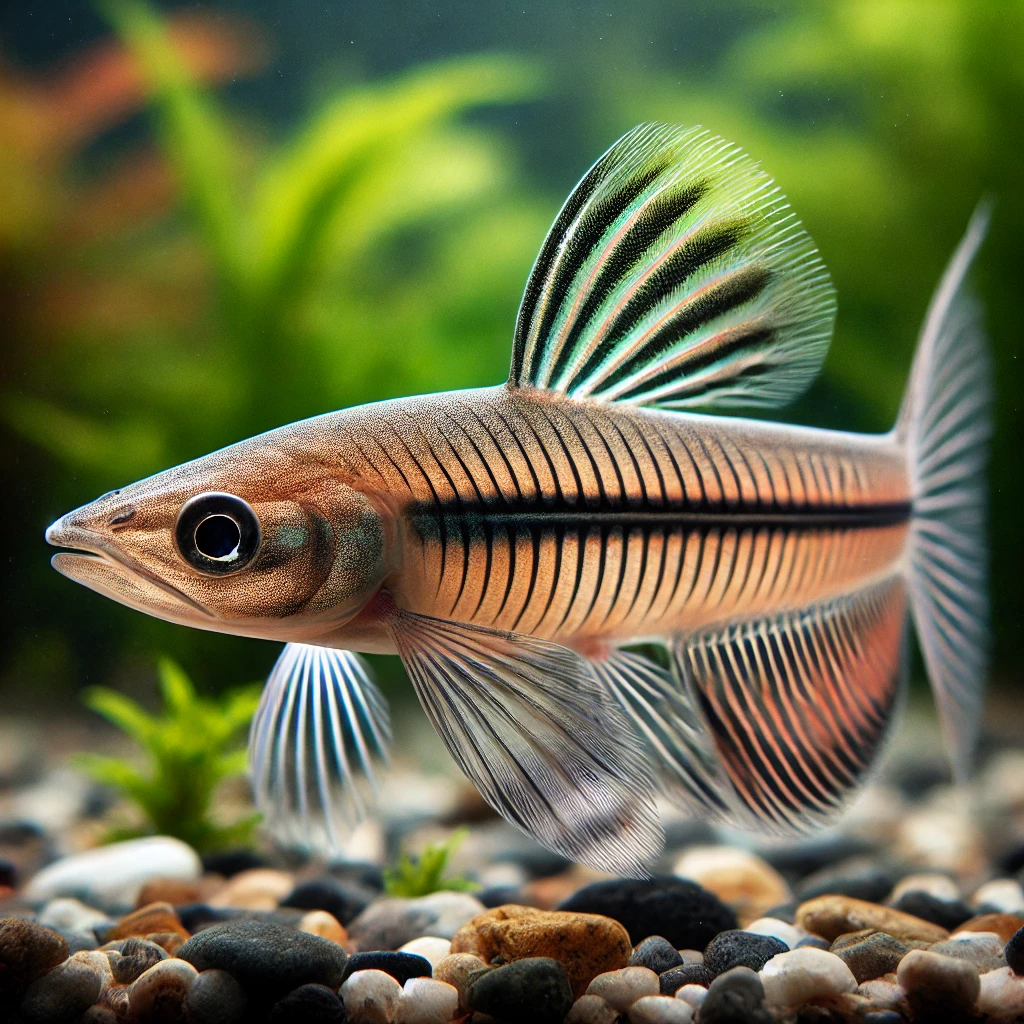 Nannostomus unifasciatus... Bir şeritte kalem balı...
