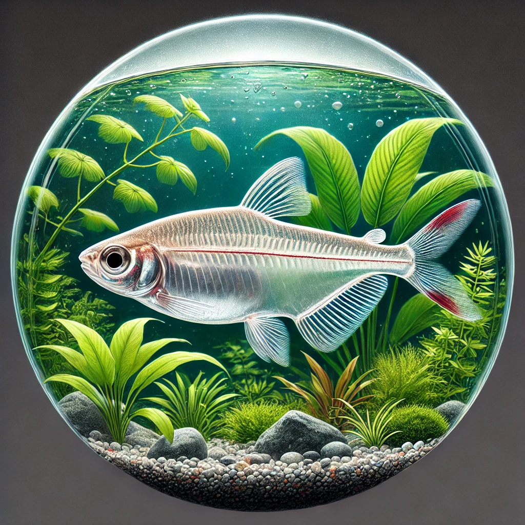 Prionobrama filigera Kırmızı) Cam Chargin