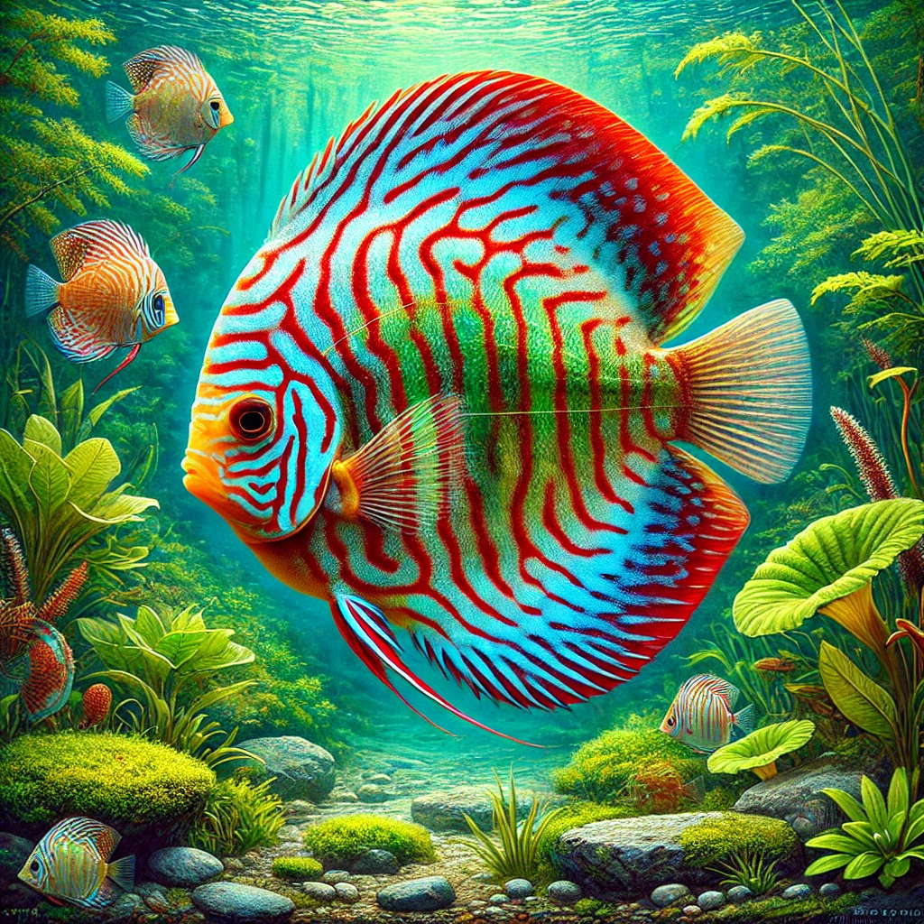 Symphysodon aequifasciatus haraldi (Mavi disk)