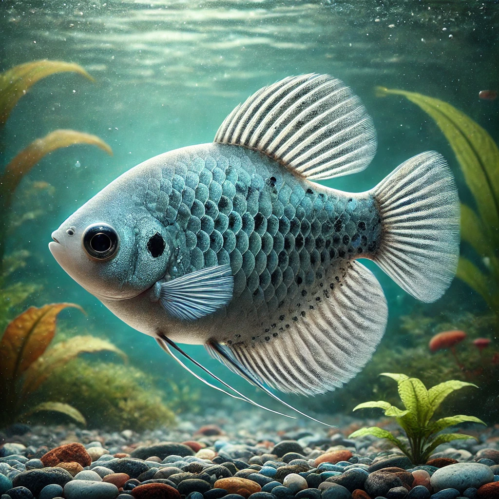 Trichogaster trichopterus Üç nokta, mavi gurami